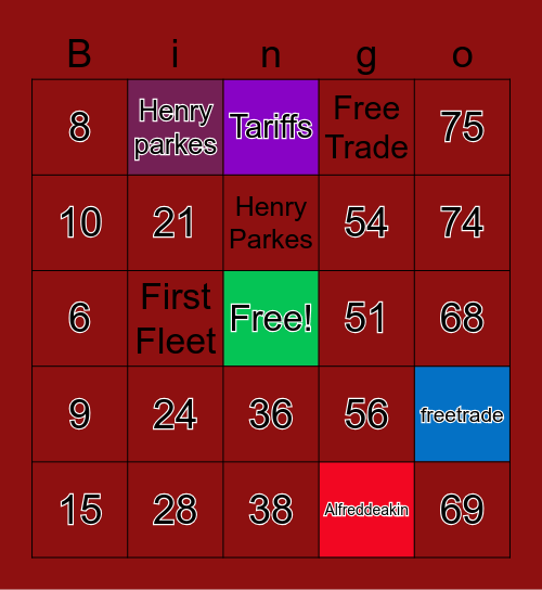 LOGANS BONGO BINGO Card