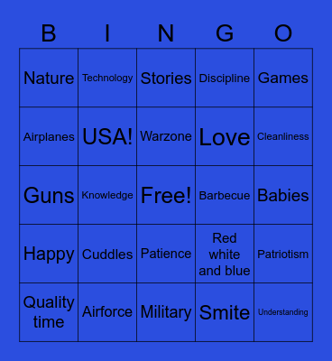 TJ's Bingo Card