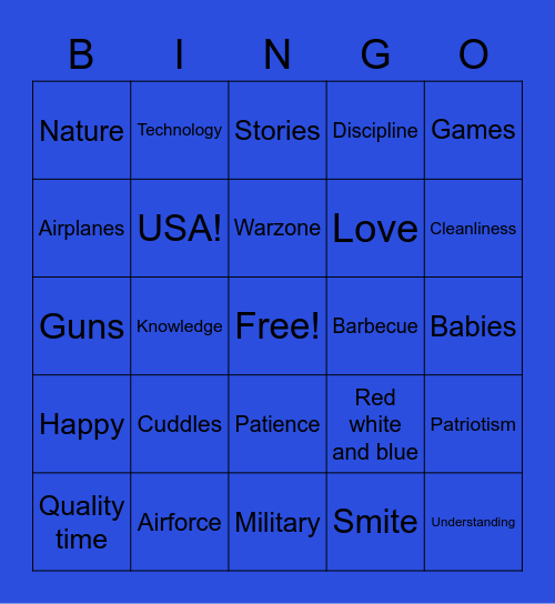 TJ's Bingo Card