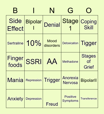 MH Bingo Card