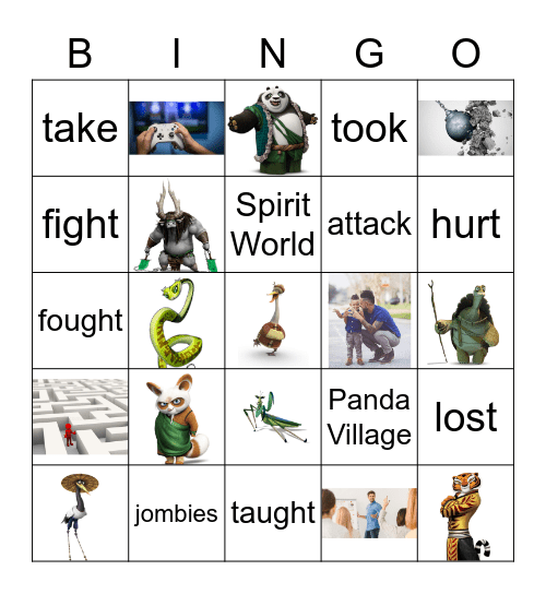 Kung Fu Panda 3 Bingo Card