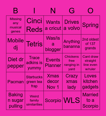 Common Bingo Card