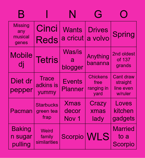 Common Bingo Card