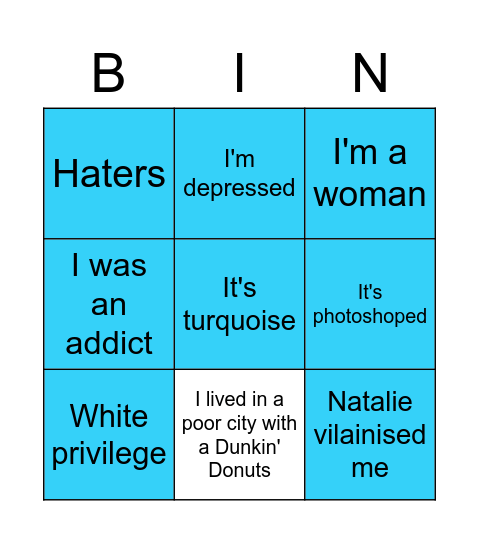 CC's apologies Bingo Card