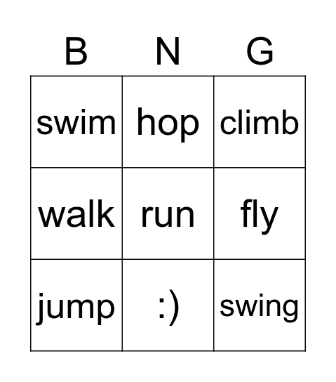 Animals! Bingo Card