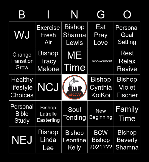 BCWUMC BINGO 2 Bingo Card