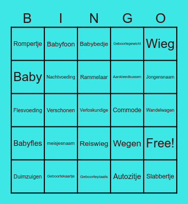BABY Bingo Card