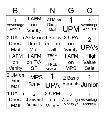 LifeLock Bingo! Bingo Card