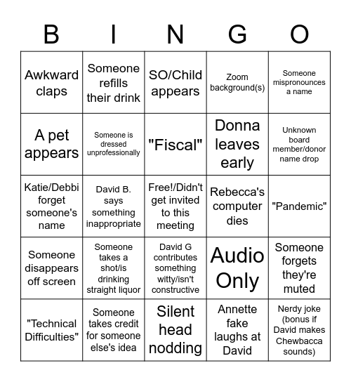 RIPO&MS Happy Hour Bingo Card