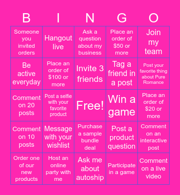 Bingo Fun Bingo Card