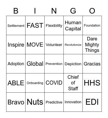 PTO Bingo Card