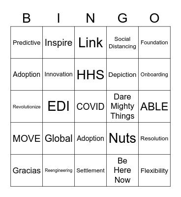 PTO Bingo Card