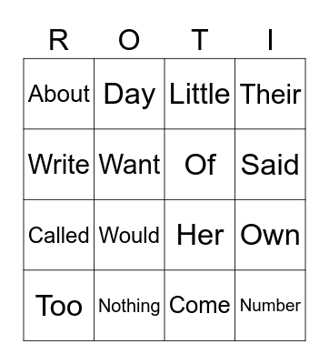 Bingo Card
