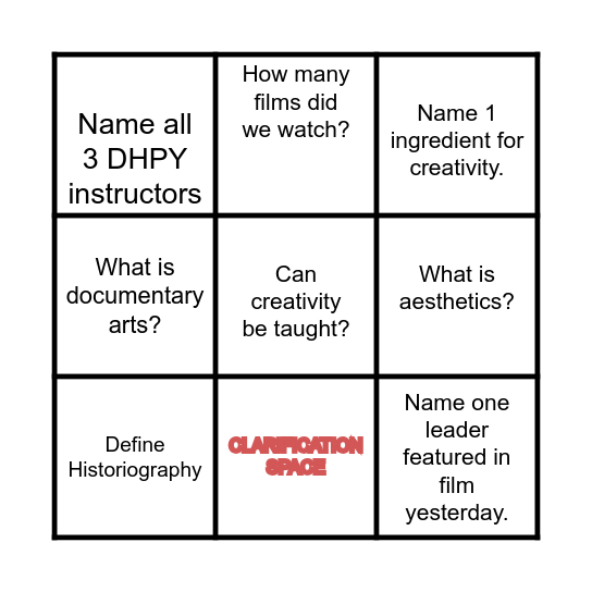 B   I   N   G   O Bingo Card