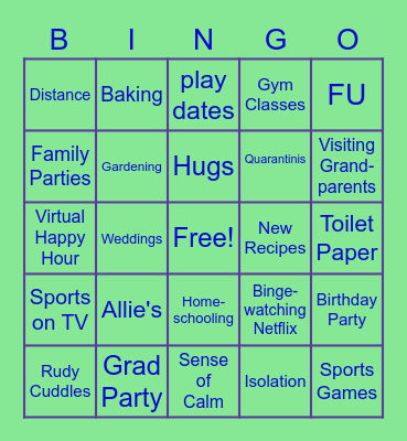 FU COVID BINGO Card