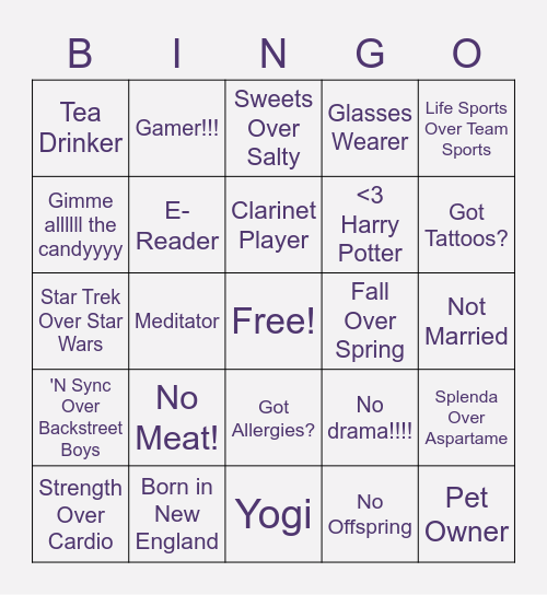 Gina C!!!!!!! Bingo Card