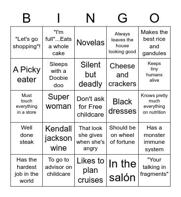Yoly Bingo Card