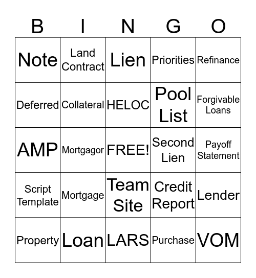 VOM Bingo Card