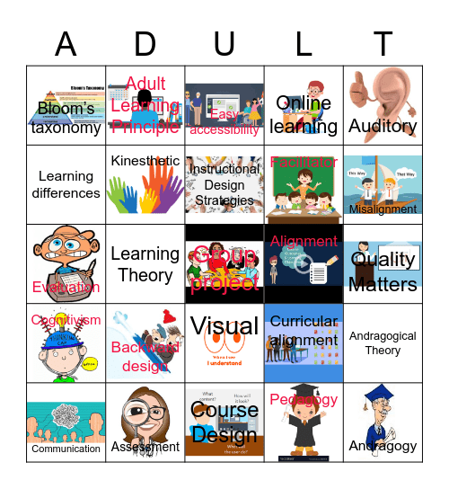 Andragogical Bingo Card