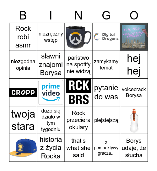 Rock & Borys Bingo Card