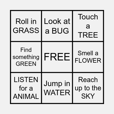 Outside Bingo Card