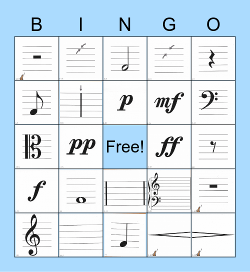 Symbol Bingo Card