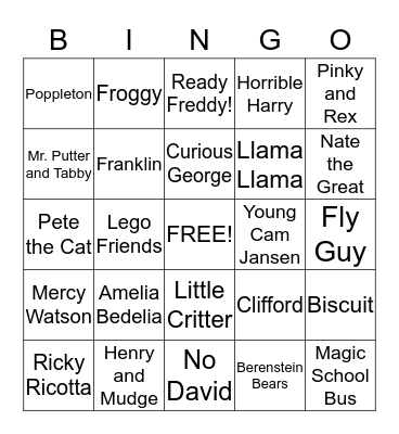 Summer Reading Bingo Card