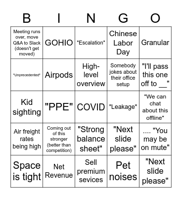 Global All Hands BINGO (Idea by Sam Shelander MUST CREDIT) Bingo Card