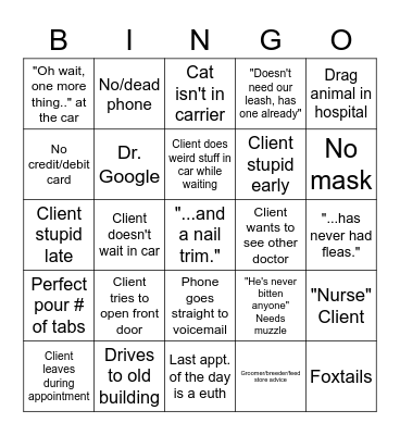 Bingo # 4 Bingo Card