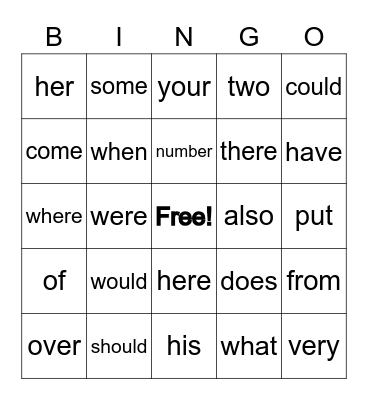 TRICK WORDS UNIT 8   BINDO Bingo Card