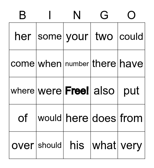 TRICK WORDS UNIT 8   BINDO Bingo Card