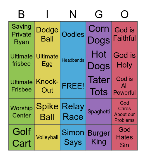 Ferguson Road Bingo Card