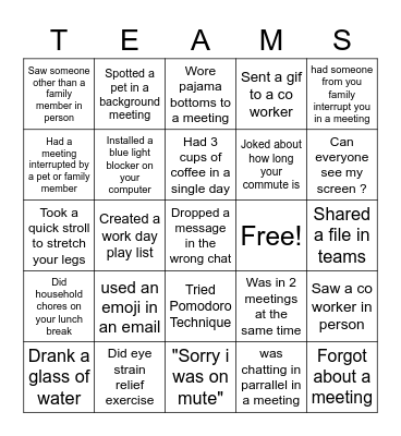 DS PRODUCT TEAM BINGO Card