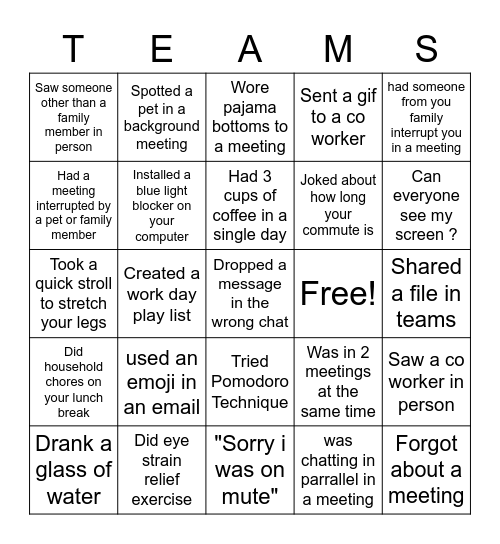 DS PRODUCT TEAM BINGO Card