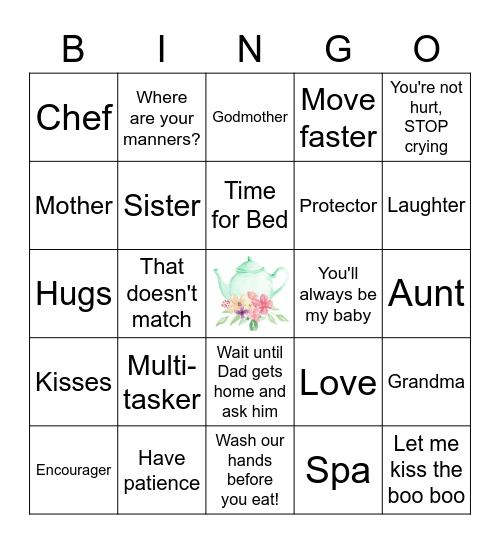 Mother's Day Virtual Bingo 2020! Bingo Card