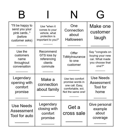 LEI BINGO Card