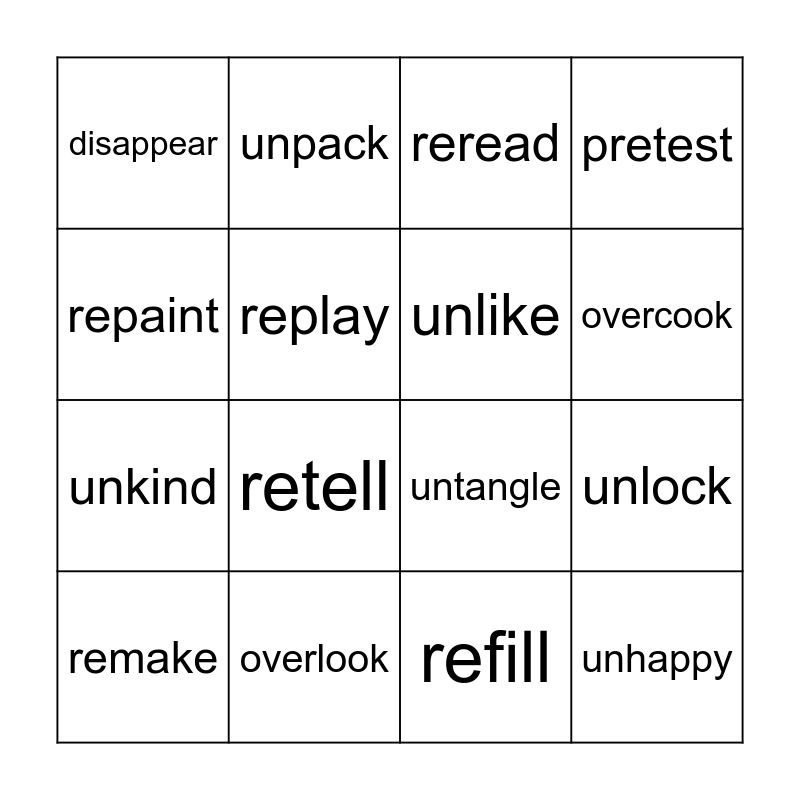 Mrs. Murphy Bingo Card