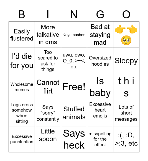 Bottom Bingo Card