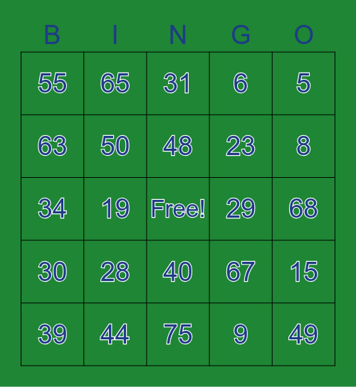 FAMILY BINGO Card