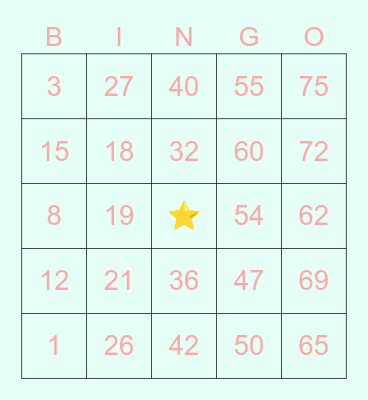 Bingo Card