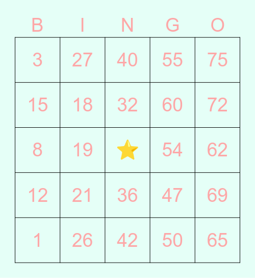 Bingo Card