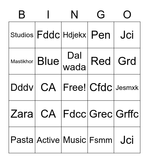 Parents anniversary Bingo Card