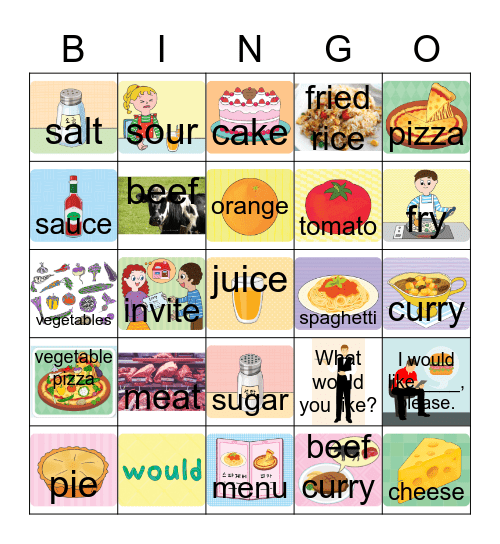 Listening Game Bingo Card