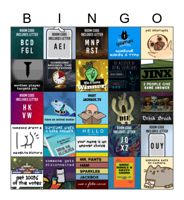 Jackbox Bingo Card