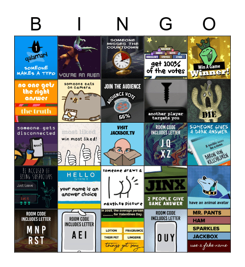 Jackbox Bingo Card