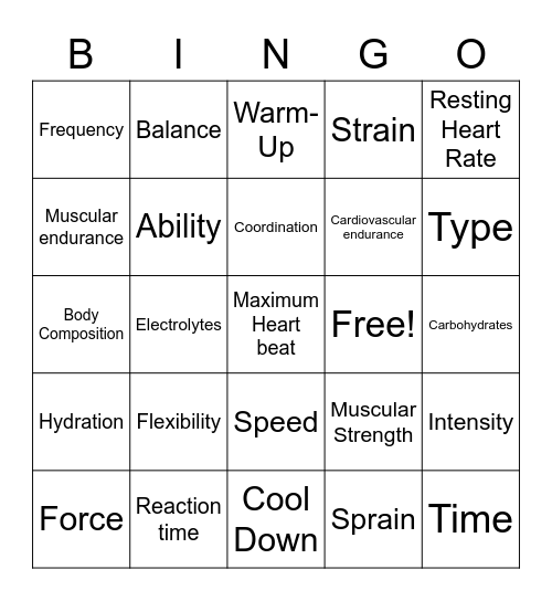 Review Bingo Card