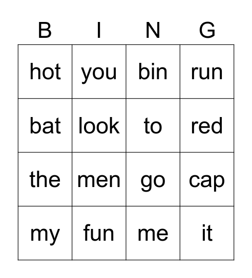 BINGO Card