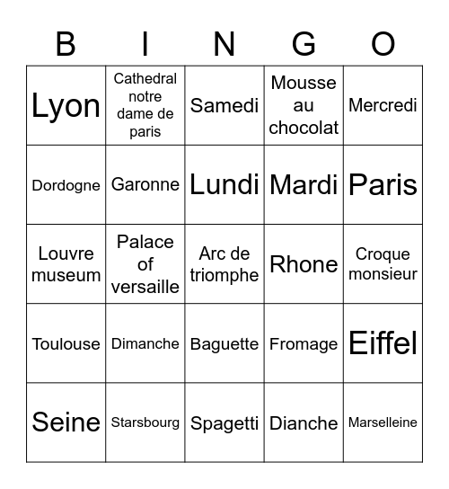 Bingo Card