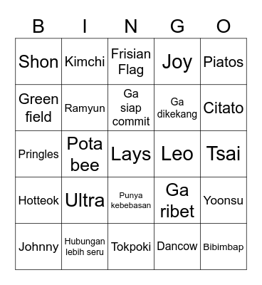 Bingo Card
