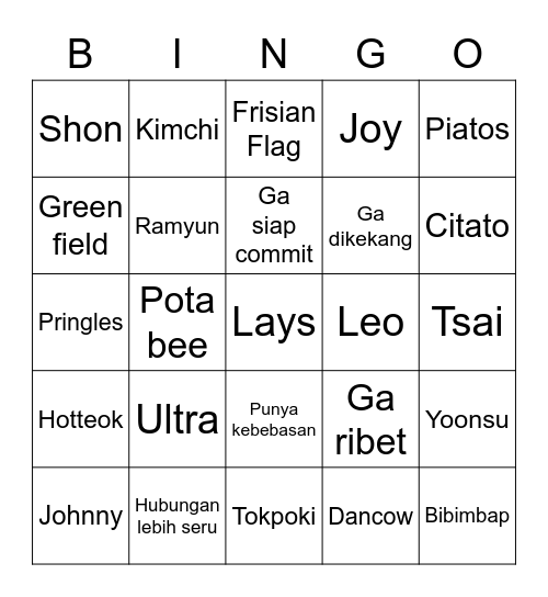Bingo Card